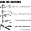 ⁦סט חבלים לערסל Ticket To The Moon 5m Nautical Quality Rope Fixing Kit⁩ – תמונה ⁦3⁩